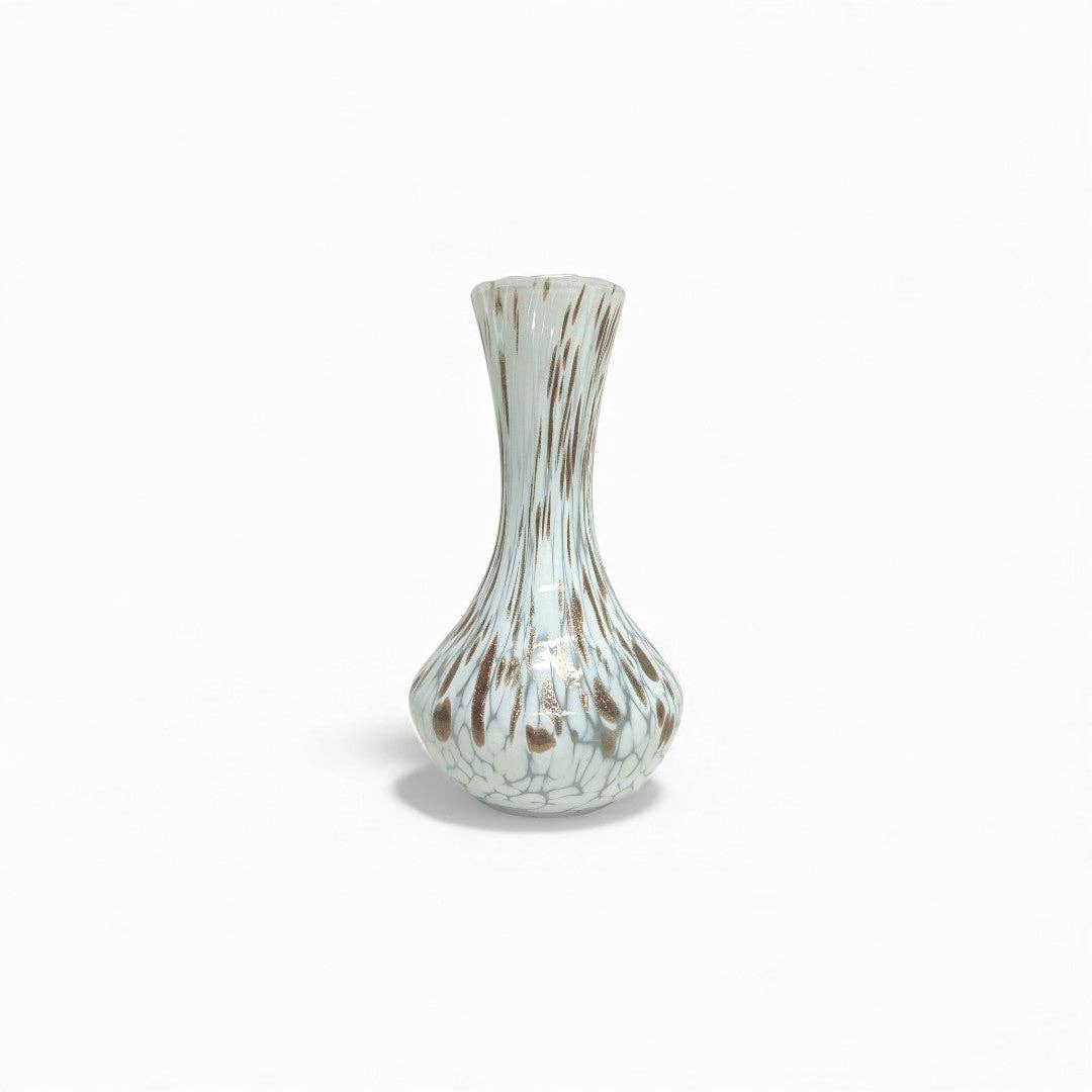 1 Vaso in Vetro Avventurina Soffiato e Lavorato a Mano di Murano,Tesori da collezione