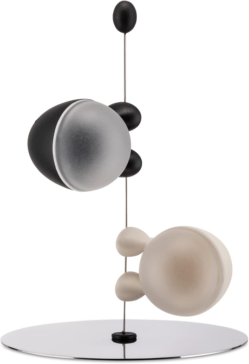 Alessi Lilliput ASG02 O Design Salt and Pepper Set, Black/White