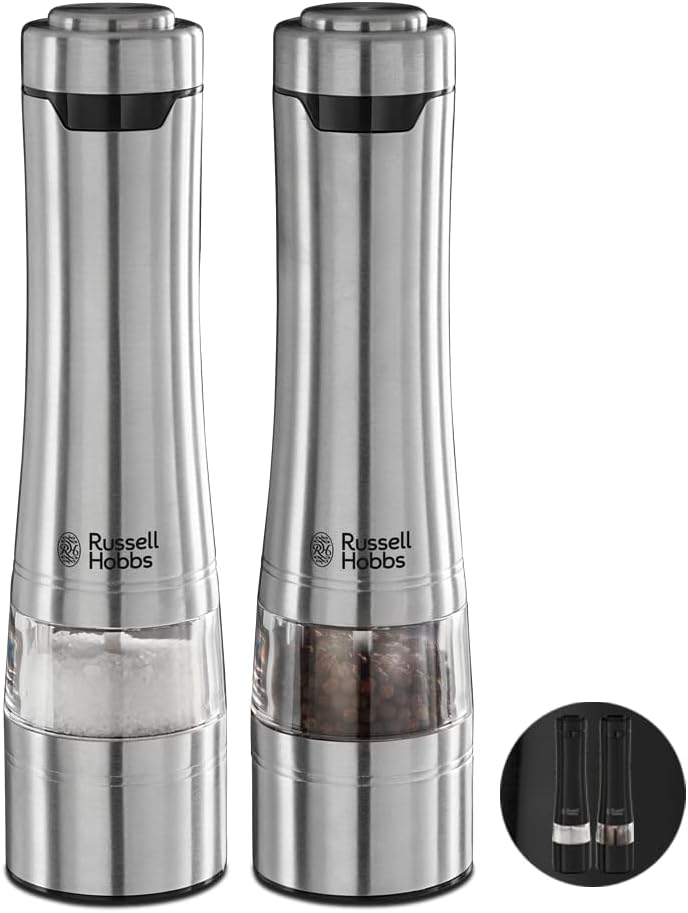 Russell Hobbs Pepper Mill, Electric Salt and Pepper Mill, Ceramic Grinder