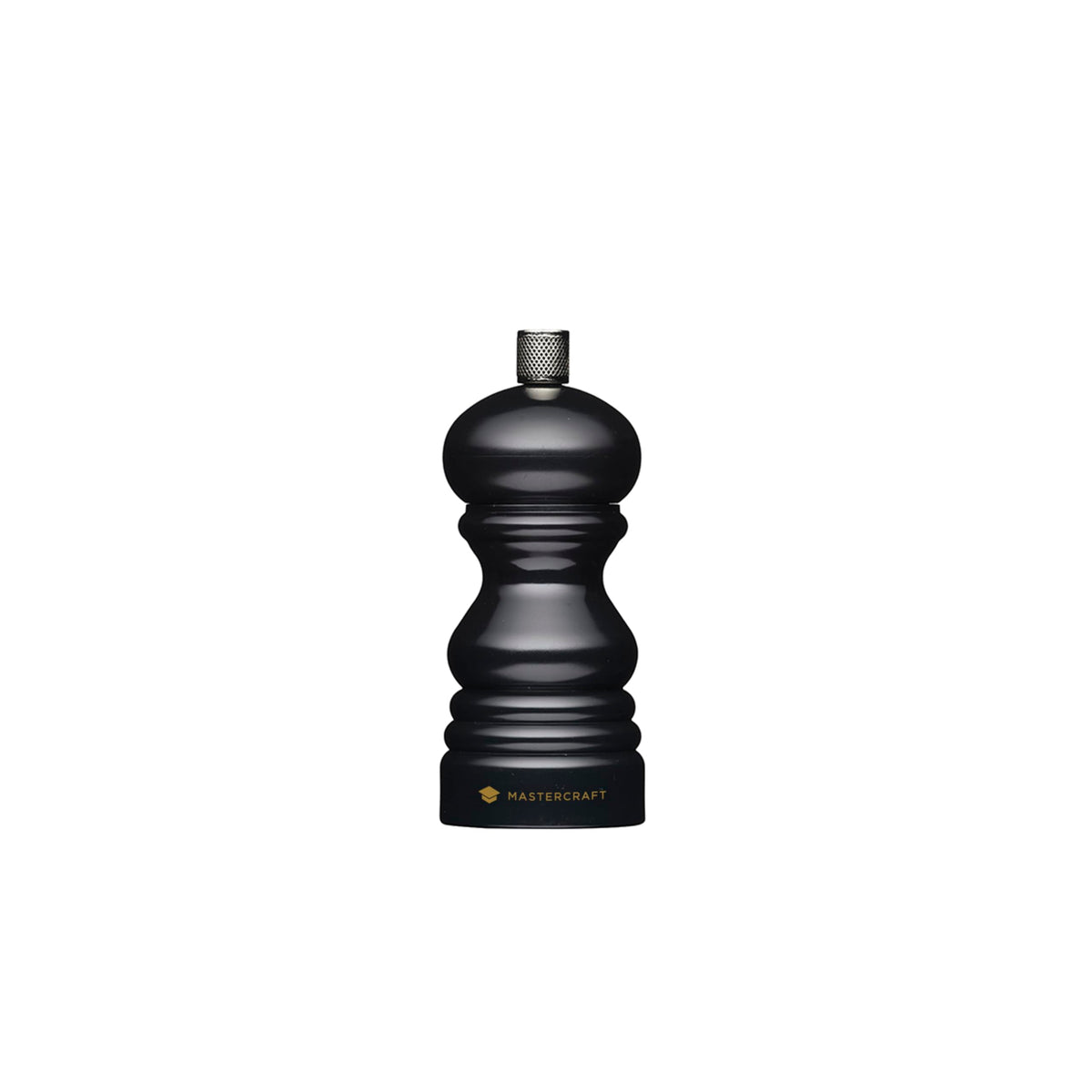 MasterClass 12 cm Pepper Mill or Salt Mill with Interchangeable Cap, Plastic, White