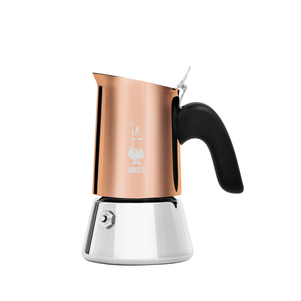 Bialetti Venus - Caffettiera ad induzione, Acciaio inossidabile, Adatta a tutti i tipi di piatti, 4 tazze da caffè (170 ml), Argento