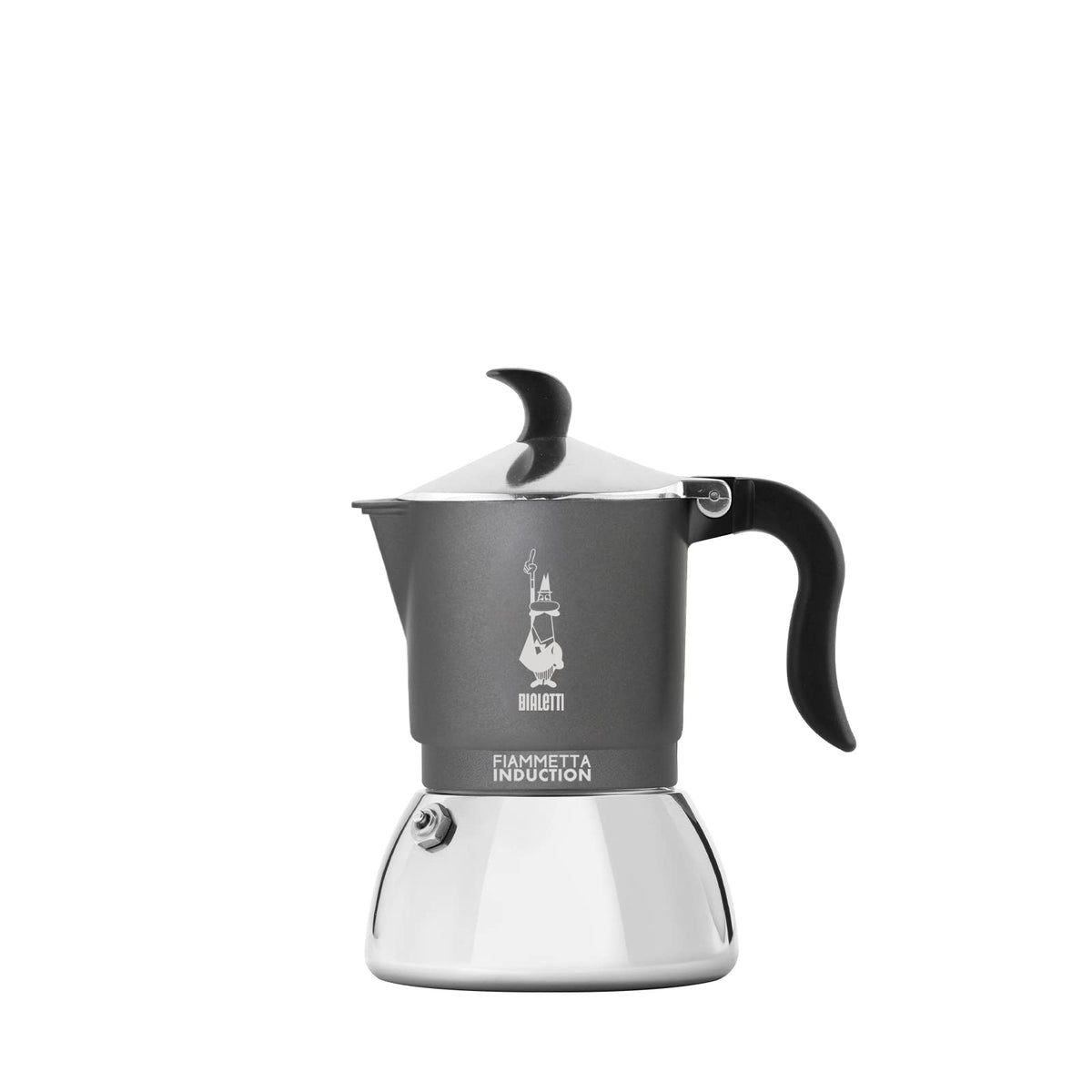 Bialetti Caffettiera Fiammetta Induction, 2 Tazze (100 ml), Adatta a Tutti i Piani Cottura, Design Elegante, Rosso