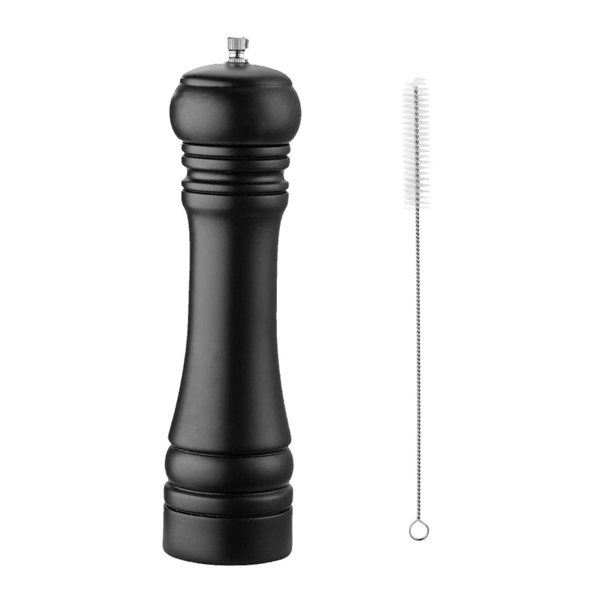 Pepper Mill, Salt Mill, Pepper Mill, Solid Wood Pepper Mill with Adjustable Ceramic Grinder Strong 8 Inches
