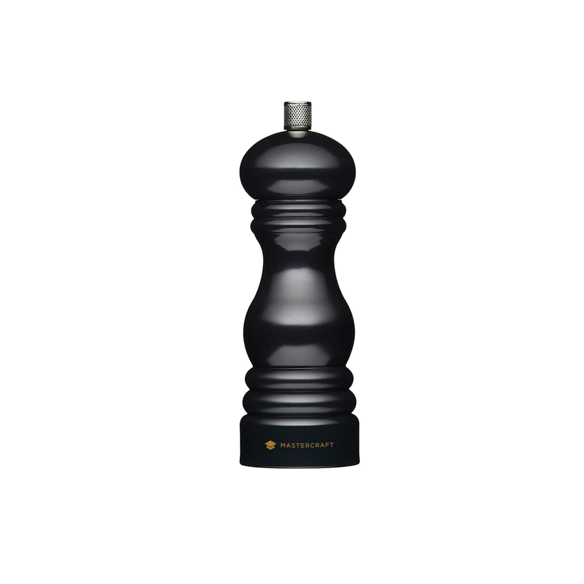 MasterClass 12 cm Pepper Mill or Salt Mill with Interchangeable Cap, Plastic, White