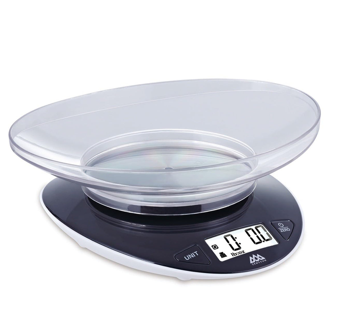 Bilancia Da Cucina Digitale con ciotola da 0,8L, 5kg/11 b, Nera