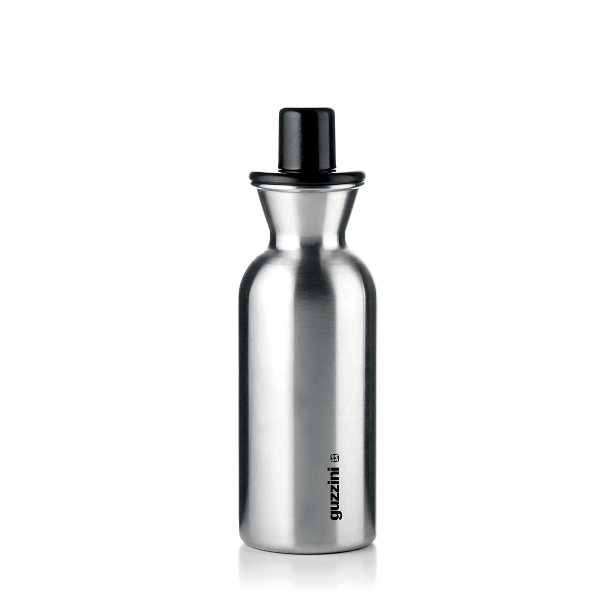 Guzzini - Kitchen Active Design, Perfect Dressing Steel Edition, Stainless Steel Oil/Vinegar Pot - Black, Ø 6.5 x H 22.5 cm | 500 CC - 11720110