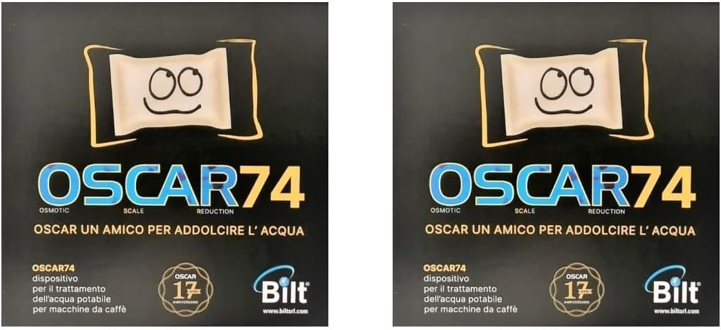 MAUQI Oscar 74 Anti-Limescale Filter Compatible with All Nespresso, DeLonghi, Lavazza, Bialetti Coffee Machines (2 Pieces)