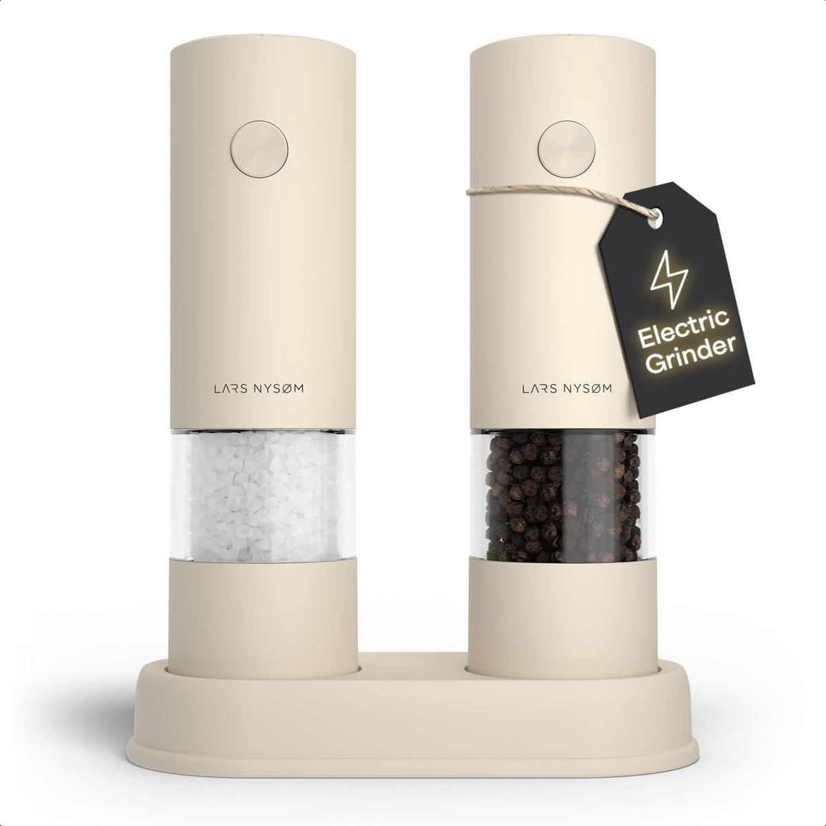 LARS NYSØM Electric Salt and Pepper Mill - Automatic - Salt and Pepper