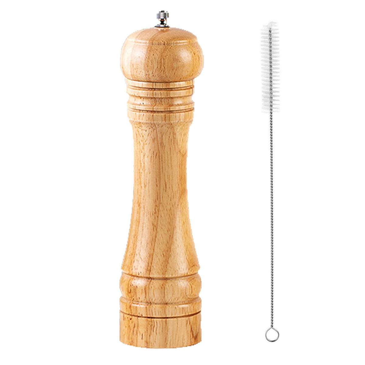 Pepper Mill, Salt Mill, Pepper Mill, Solid Wood Pepper Mill with Adjustable Ceramic Grinder Strong 8 Inches