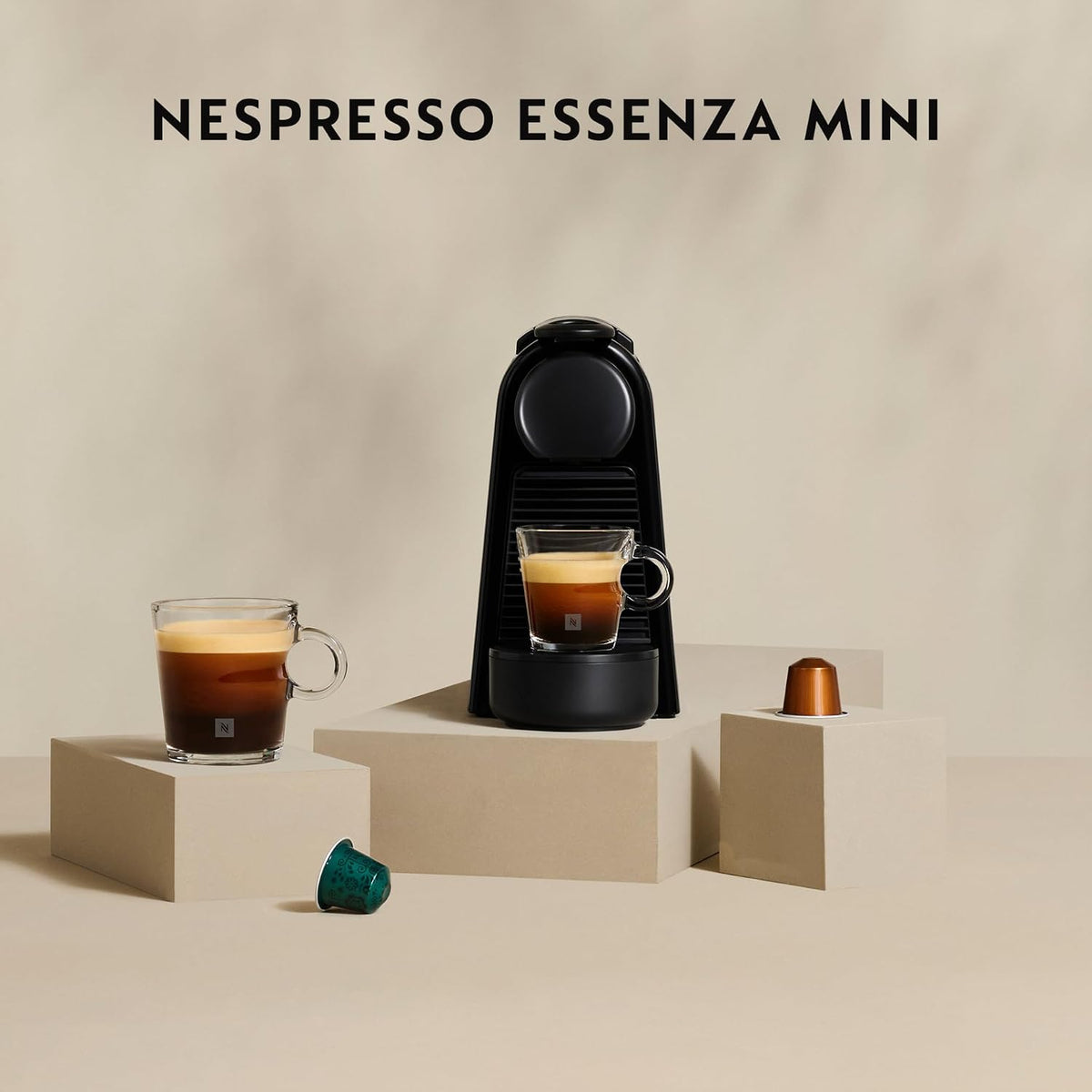 Nespresso Essenza Mini EN85.B, Macchina da Caffè DeLonghi, Nero