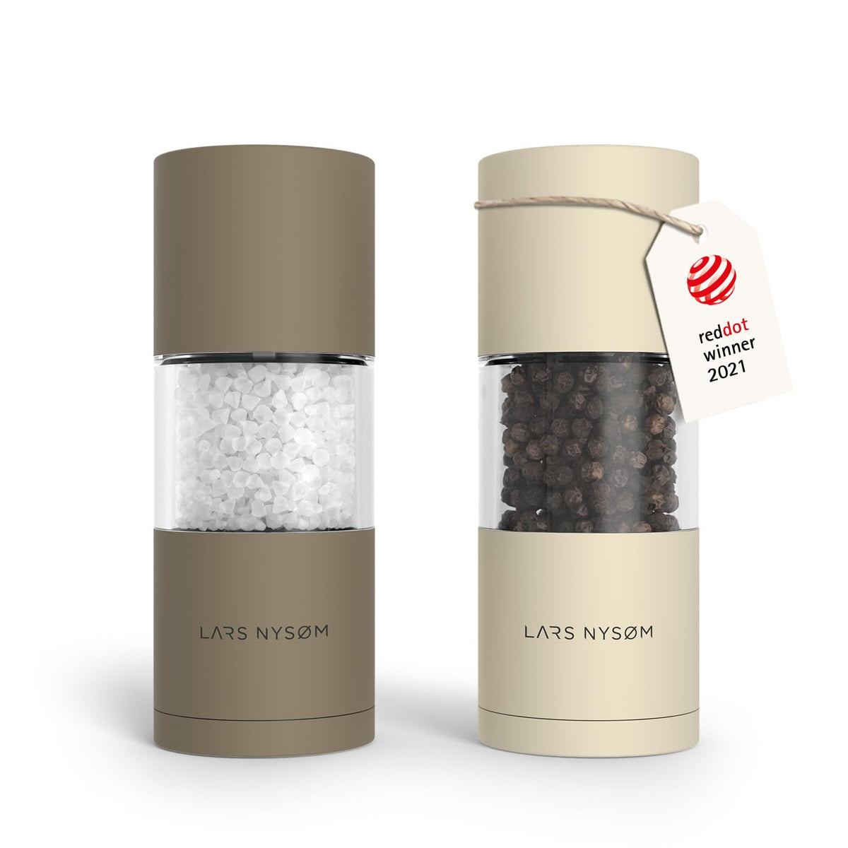 LARS NYSØM Salt and Pepper Mill Set – Manual Salt and Pepper Mill Mill Mill