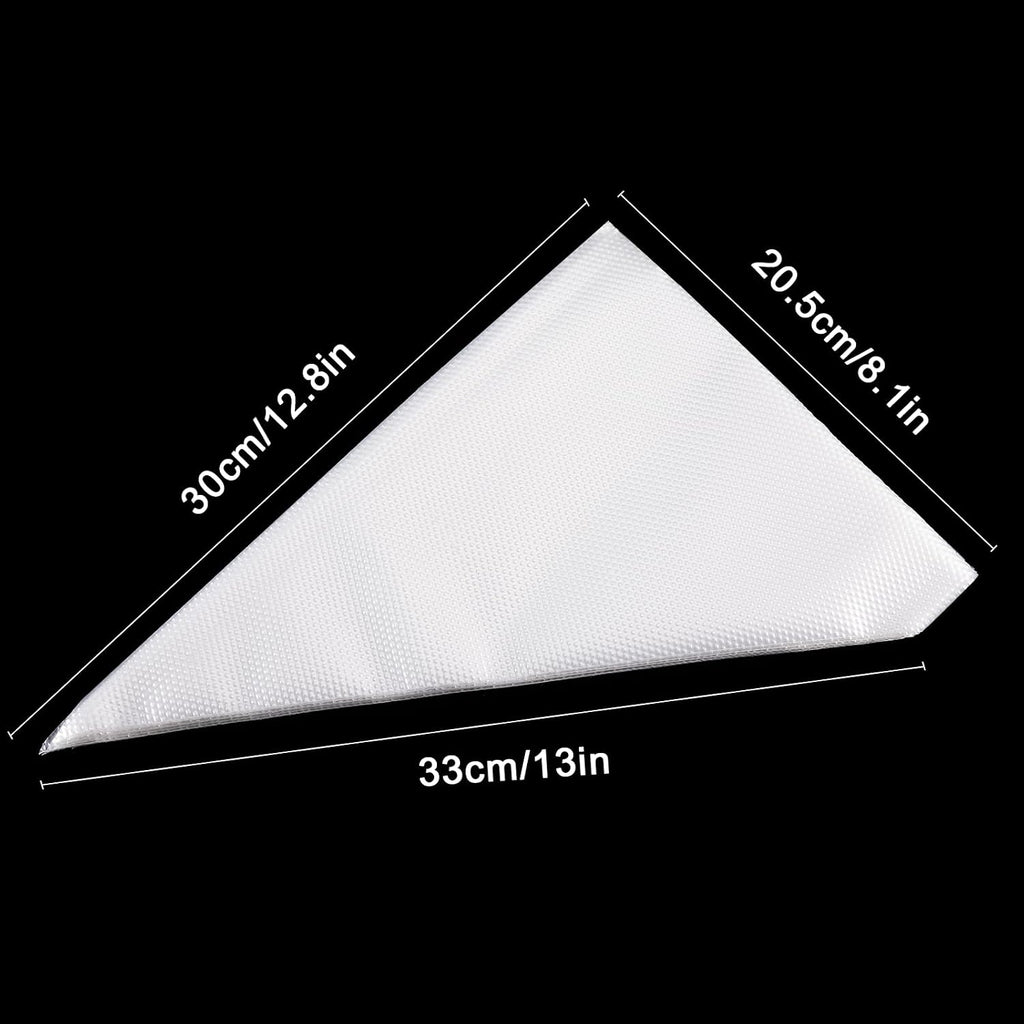Carehabi Disposable Piping Bags, 100 Pieces Pastry Bags for Decorating Biscuit Cakes, Cake Decorating Bags (20 x 30 cm)