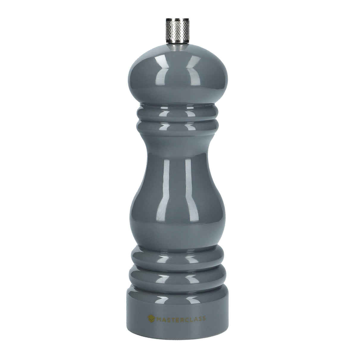 MasterClass 12 cm Pepper Mill or Salt Mill with Interchangeable Cap, Plastic, White