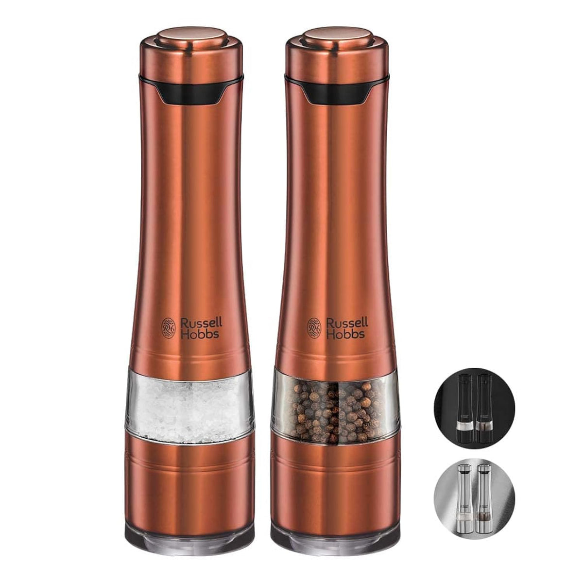 Russell Hobbs Pepper Mill, Electric Salt and Pepper Mill, Ceramic Grinder
