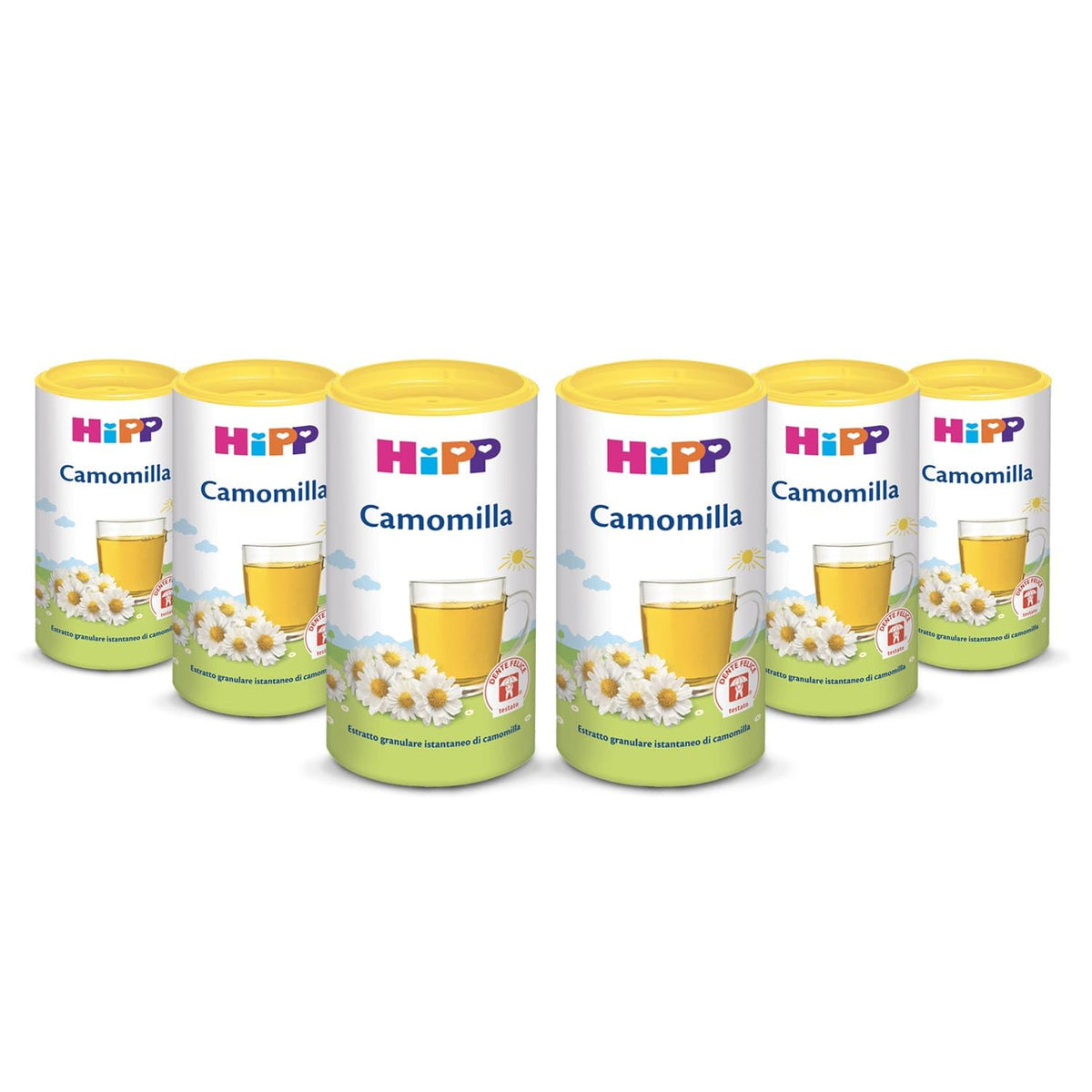 HiPP - Tisana alla Camomilla Solubile, Estratto Granulare Istantaneo di Camomilla, con Isomaltulosio, Sapore Delicato, Protegge i Denti, 1 Confezione da 200 gr, Per Bambini e Adulti, Senza Glutine