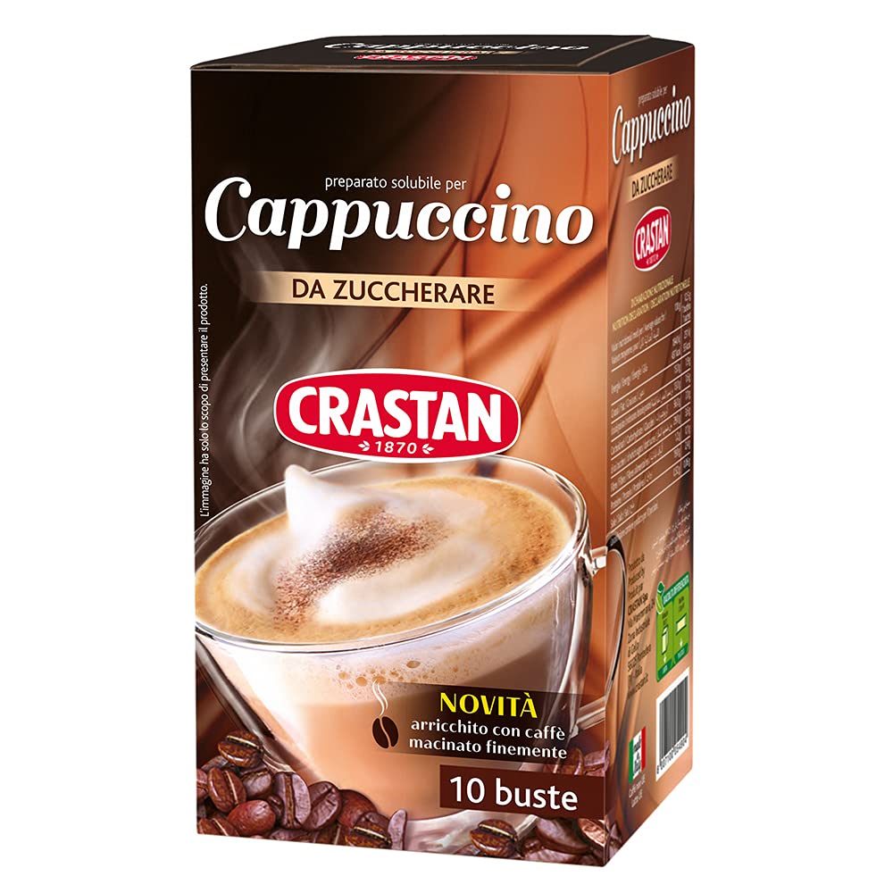 Crastan Nocciolino - Cappuccino Solubile Gusto Nocciola - Barattolo Da 150 Gr. - 12 Tazze