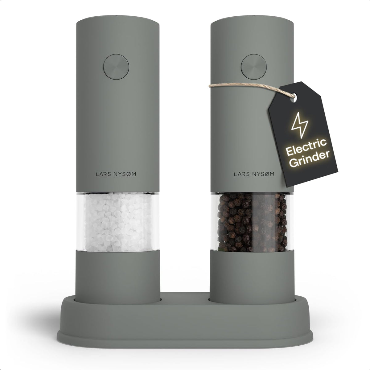 LARS NYSØM Electric Salt and Pepper Mill - Automatic - Salt and Pepper