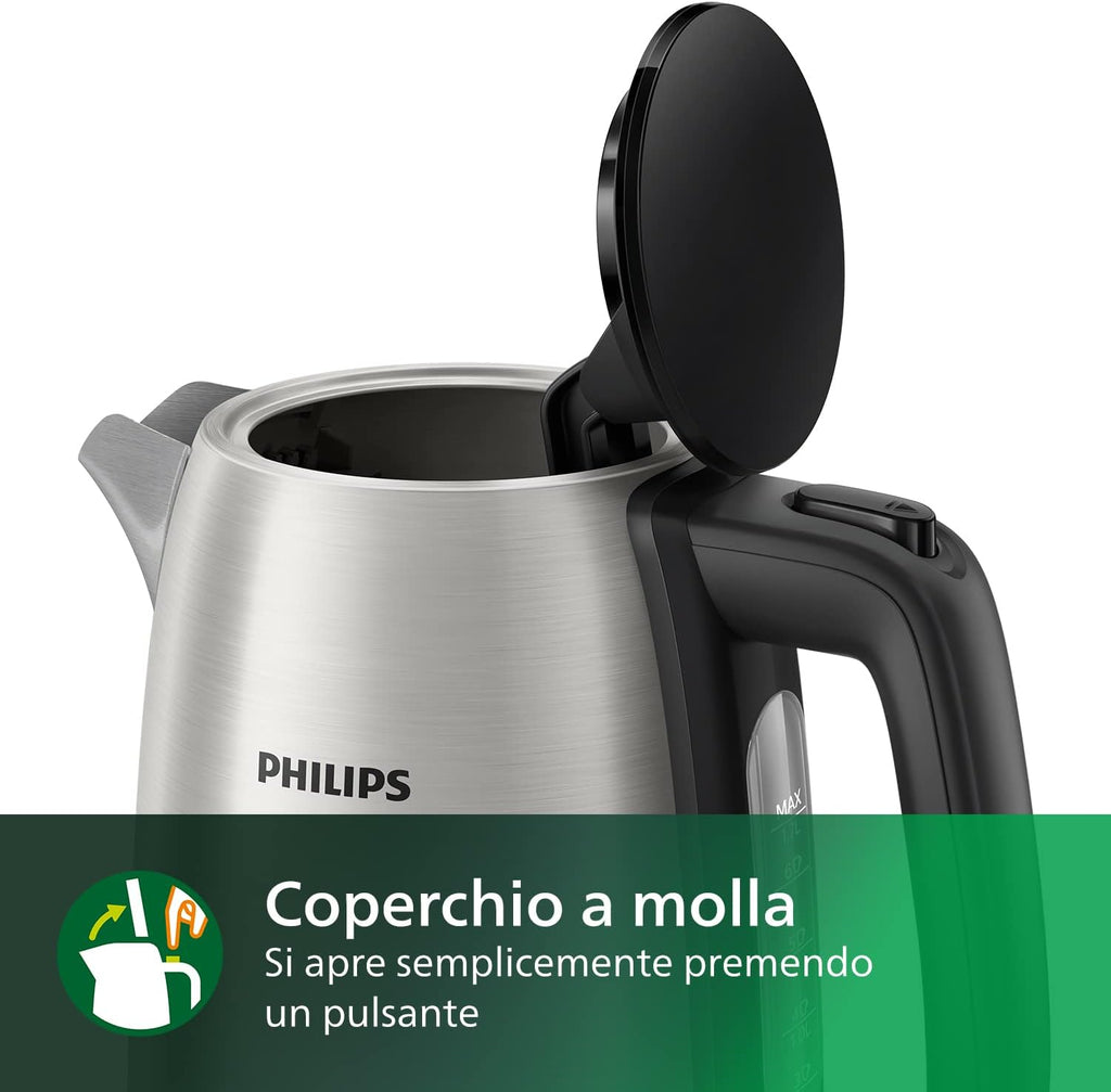 Philips Daily Electric Kettle, 1.7 L, Quick Boil, Stainless Steel