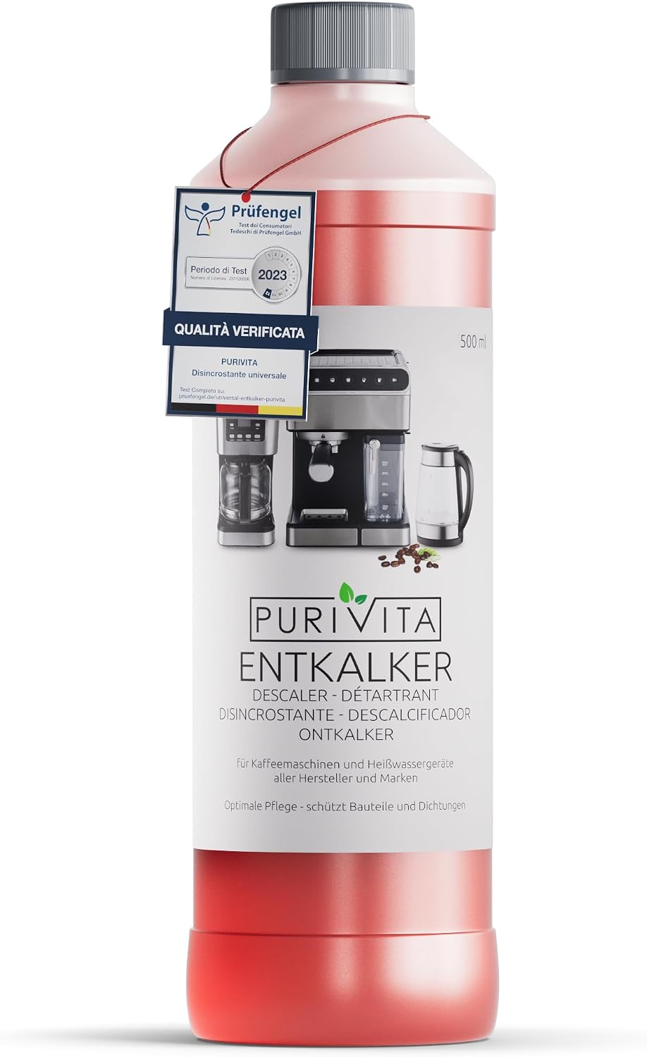 PURIVITA® Decalcificante Universale Macchina Caffè e Bollitore, 500ml