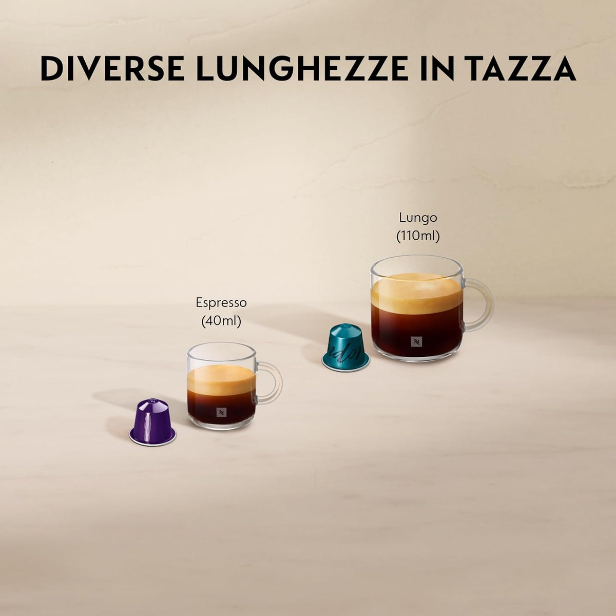 Nespresso Essenza Mini EN85.B, Macchina da Caffè DeLonghi, Nero