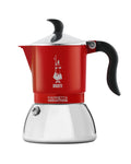Bialetti Caffettiera Fiammetta Induction, 2 Tazze (100 ml), Adatta a Tutti i Piani Cottura, Design Elegante, Rosso