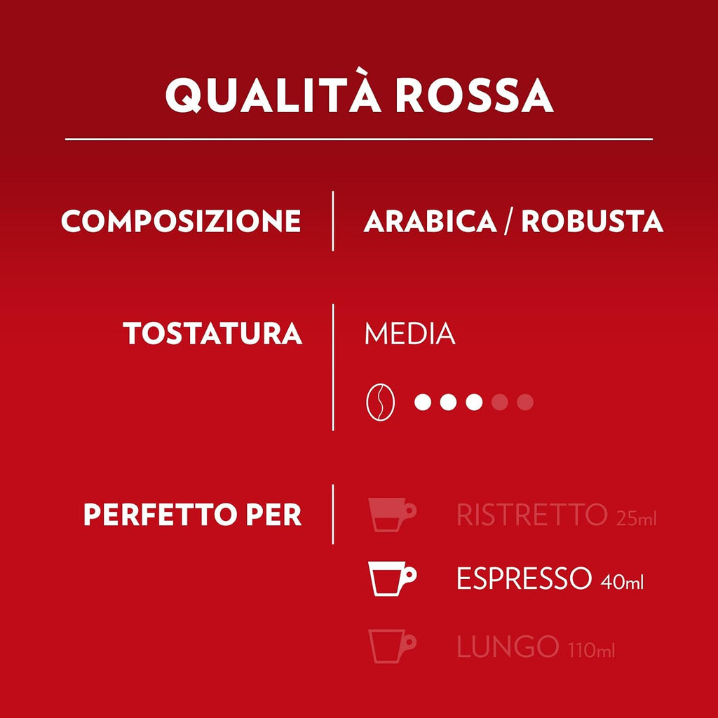 Lavazza, A Modo Mio Macchina per Caffè Tiny Bianca con 64 Capsule Qualità Rossa Incluse, Macchina per Espresso in Plastica Riciclata, 1450 W, 220-240 V, 50/60 Hz, 0.6 Litri