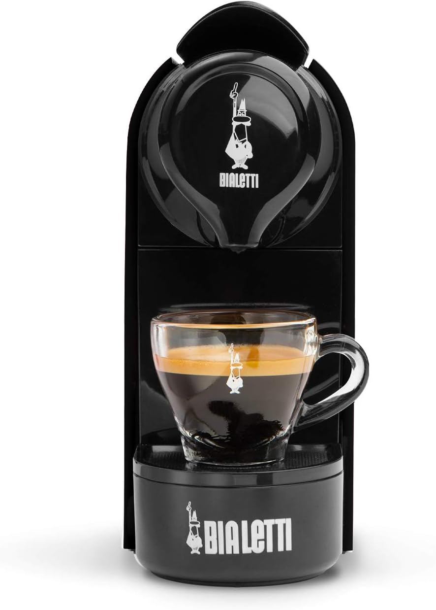 Bialetti Gioia Espresso Machine Including 32 Capsules, Works Only with Capsules, Black