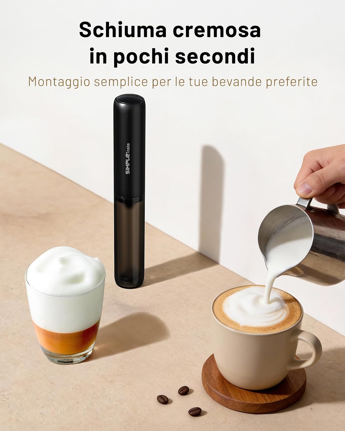 SIMPLETASTE Electric Milk Frother