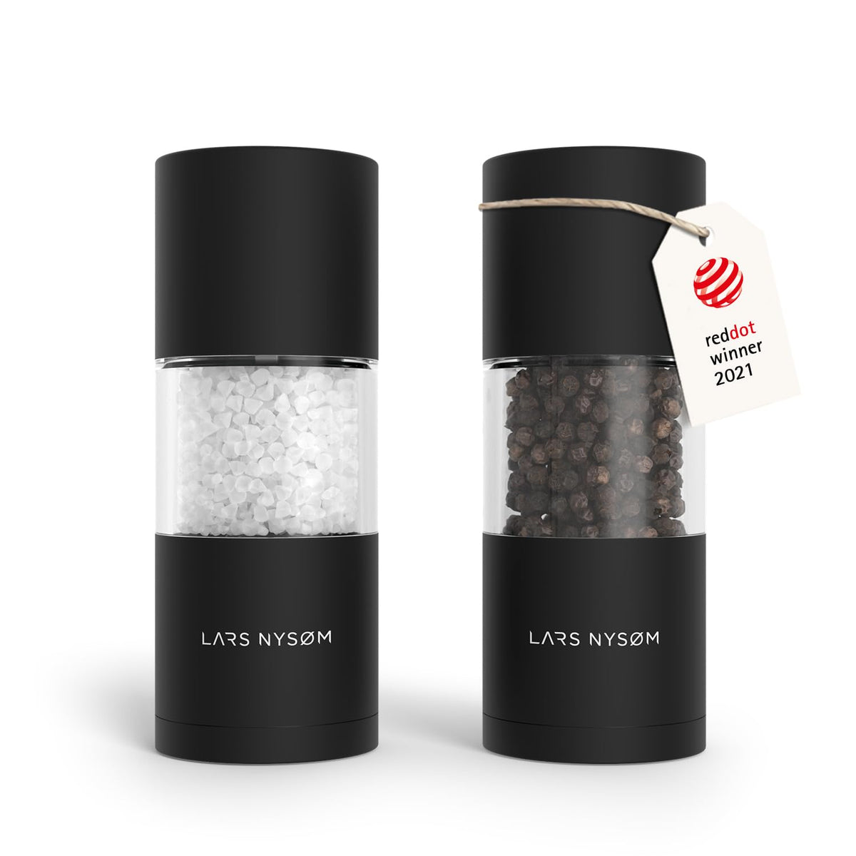LARS NYSØM Salt and Pepper Mill Set – Manual Salt and Pepper Mill Mill Mill