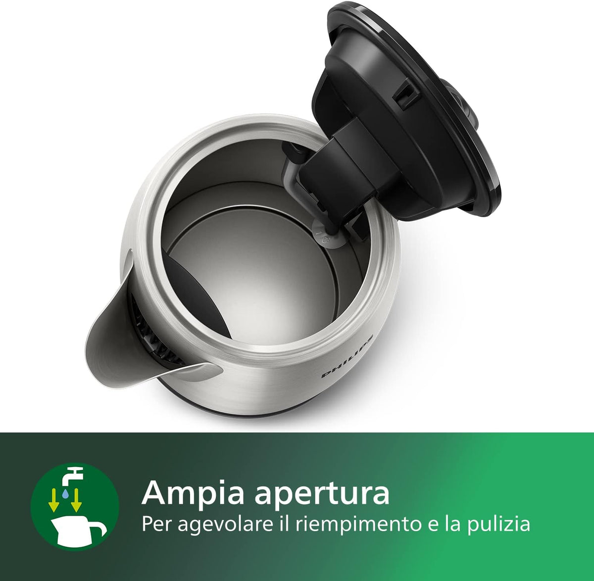 Philips Daily Electric Kettle, 1.7 L, Quick Boil, Stainless Steel