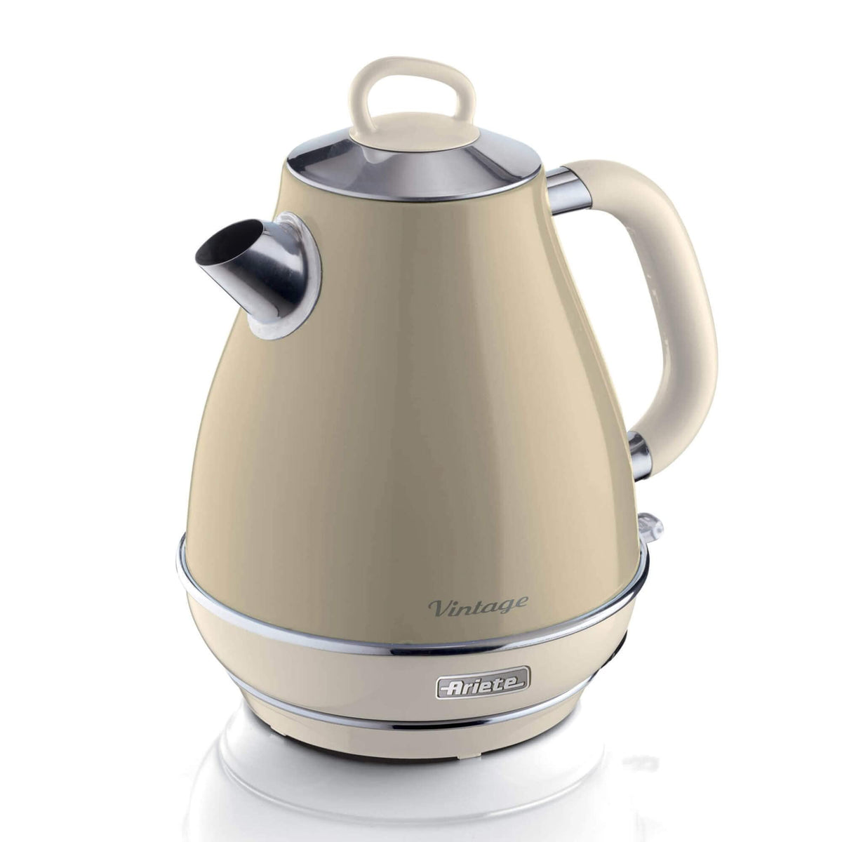 Ariete Vintage 2868 Kettle with Cordless Base 360° Automatic Shut-Off, Capacity 1 L, Stainless Steel, 1600 W, Green