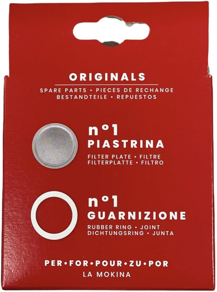 BIALETTI Replacement Gasket and Filter for Mokina Coffee Maker 1/2 Cup