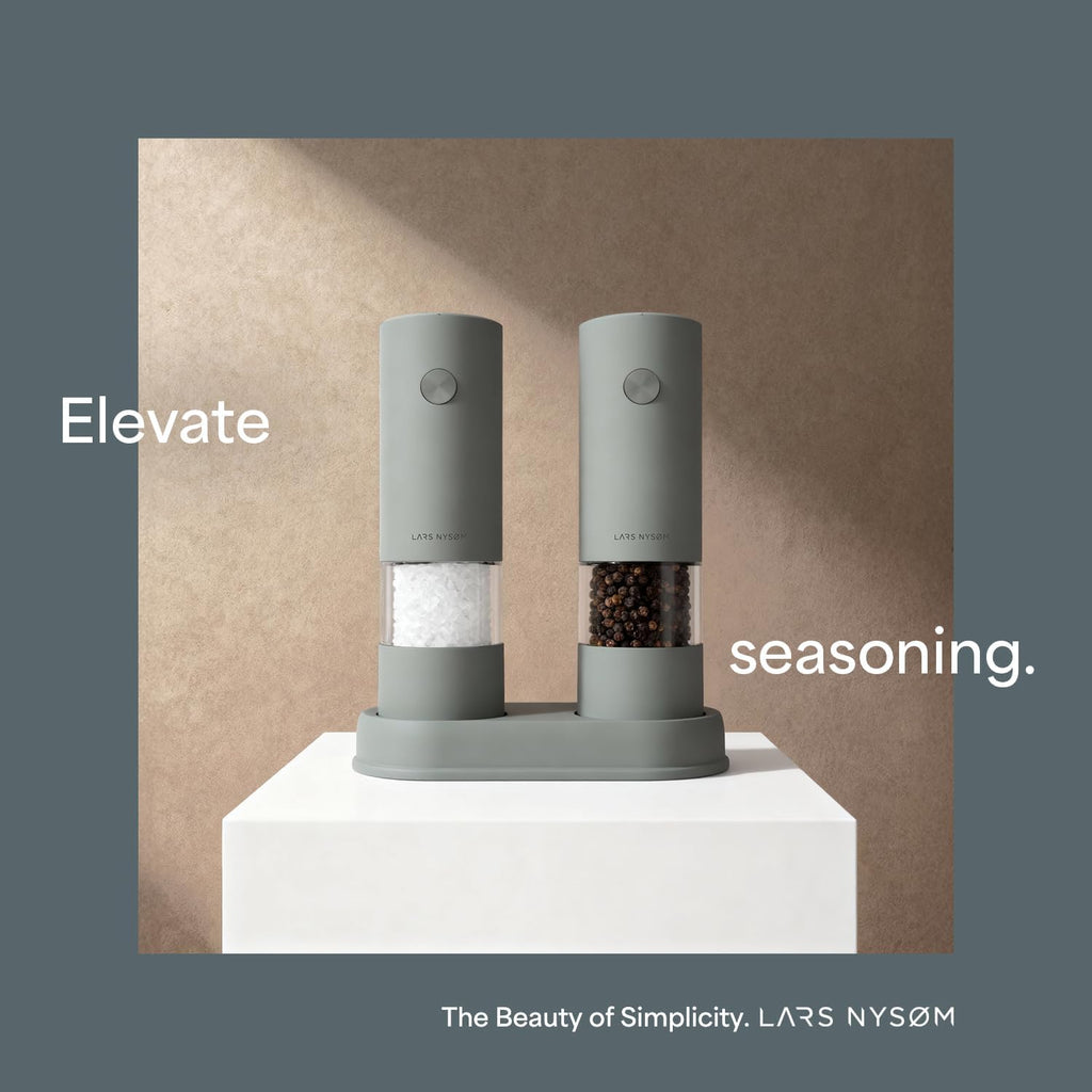 LARS NYSØM Electric Salt and Pepper Mill - Automatic - Salt and Pepper