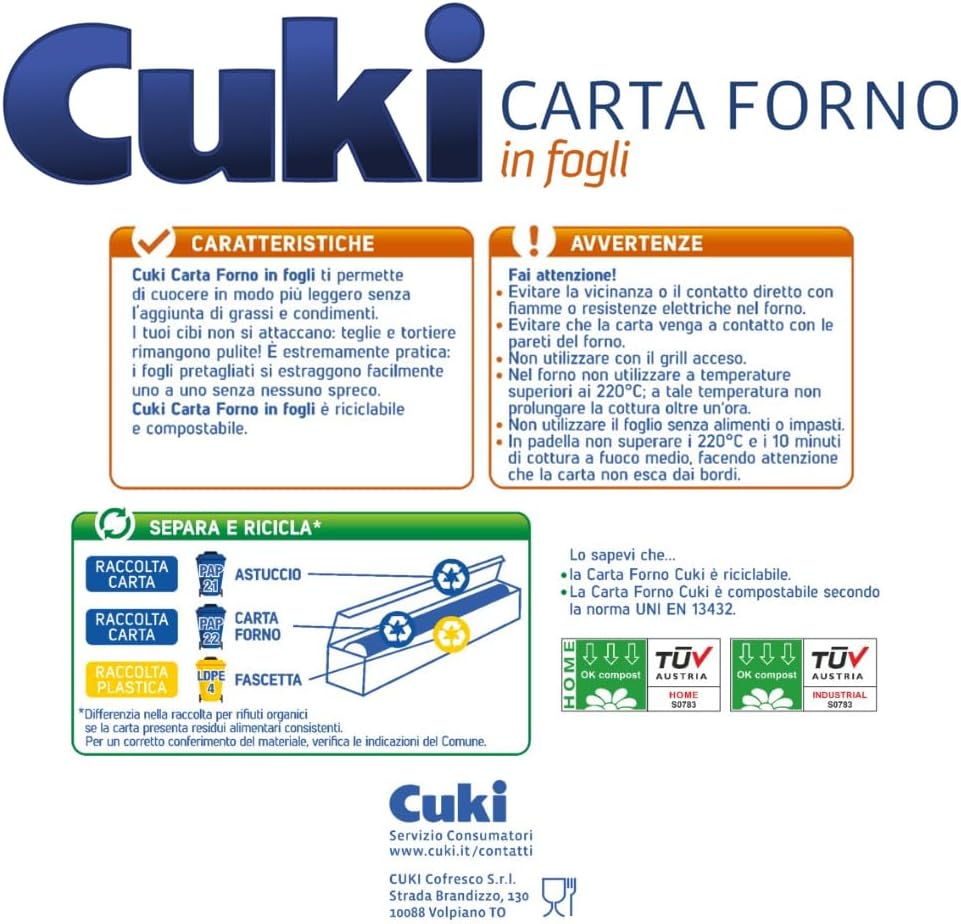 Cuki Oven Paper Sheets 13 x 15 in – 1 Pack of 25 Sheets