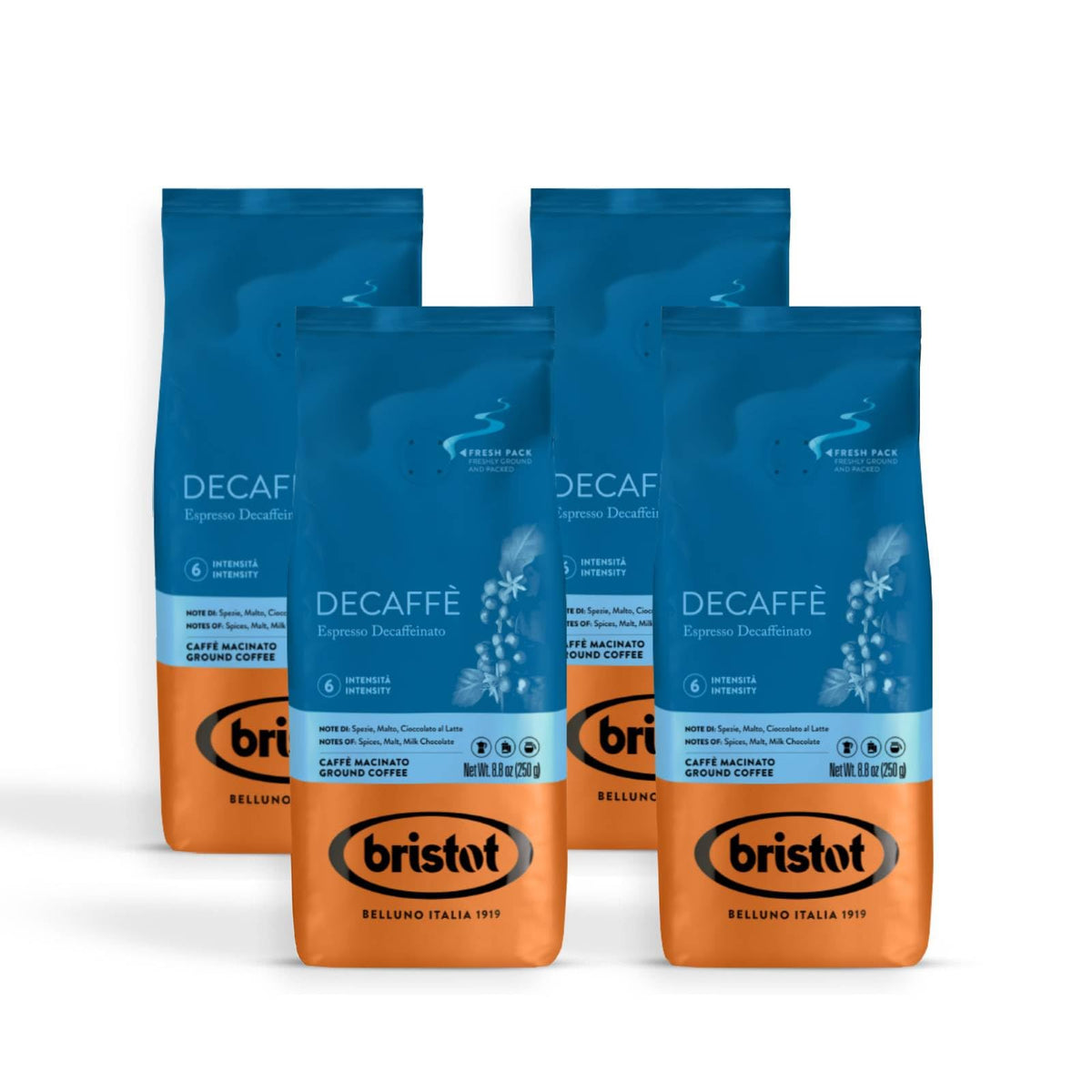 Bristot, Caffè Macinato Decerato Wellcoffee - 800g