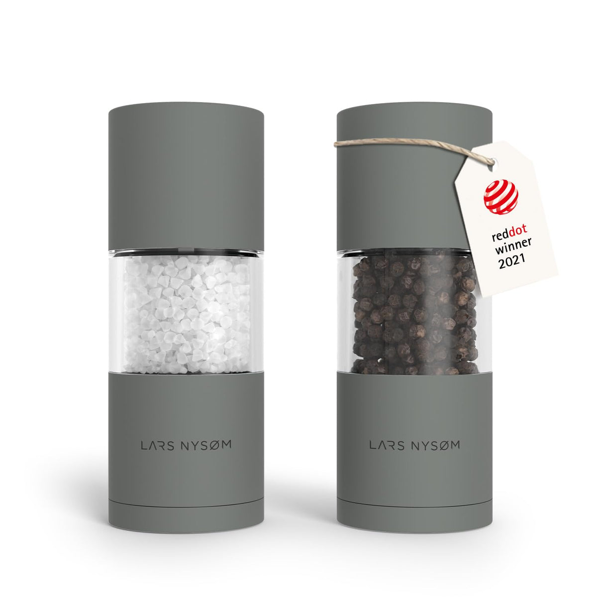LARS NYSØM Salt and Pepper Mill Set – Manual Salt and Pepper Mill Mill Mill
