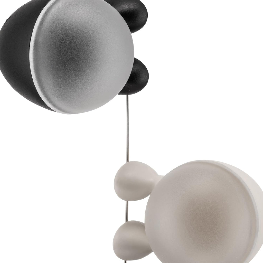 Alessi Lilliput ASG02 O Design Salt and Pepper Set, Black/White