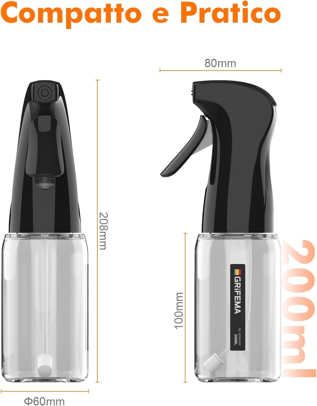GRIFEMA Oliera a Getto Controllato 200ml In Vetro