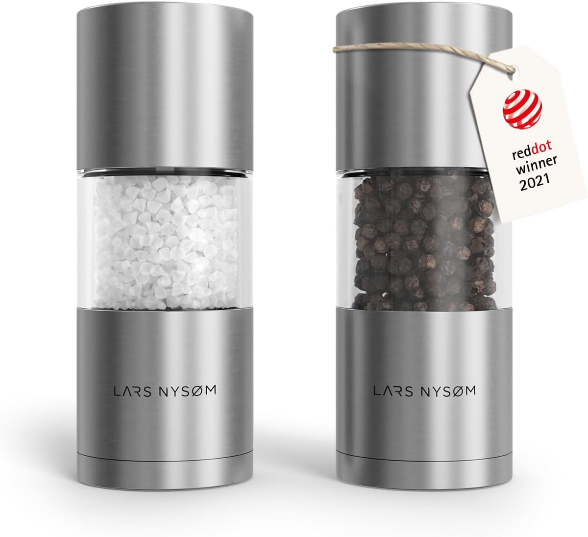 LARS NYSØM Salt and Pepper Mill Set – Manual Salt and Pepper Mill Mill Mill