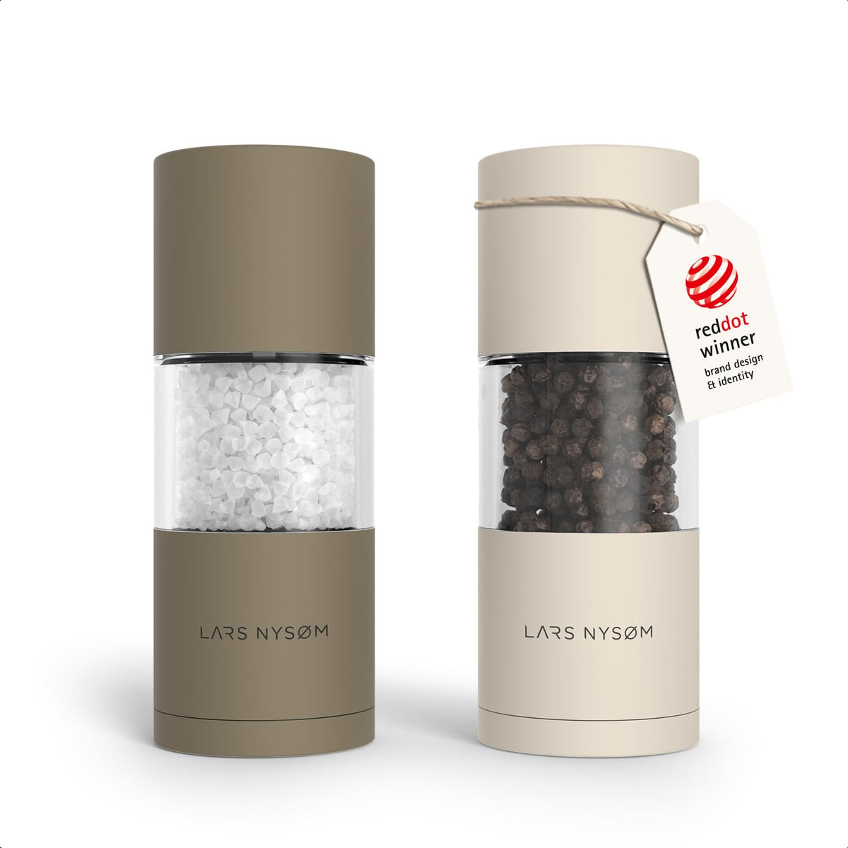 LARS NYSØM Salt and Pepper Mill Set – Manual Salt and Pepper Mill Mill Mill