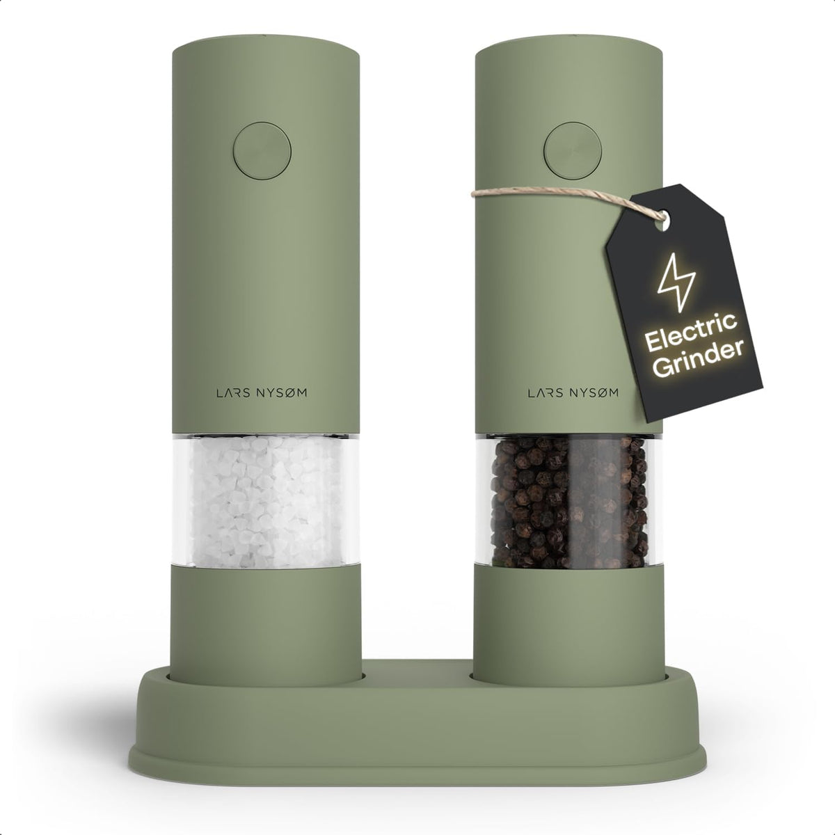 LARS NYSØM Electric Salt and Pepper Mill - Automatic - Salt and Pepper