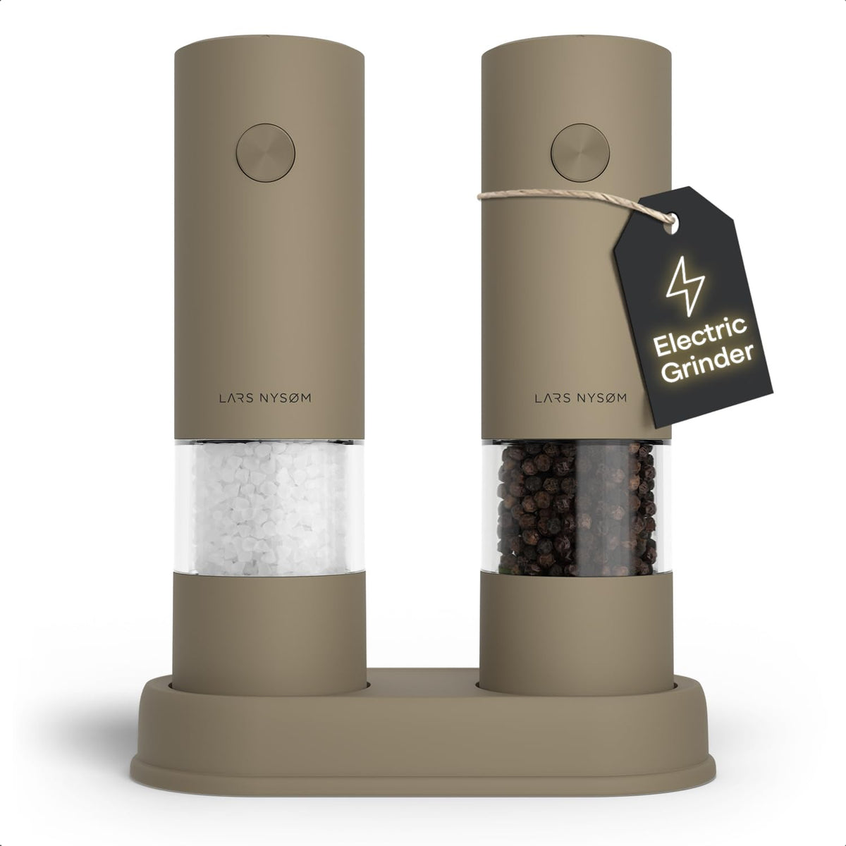 LARS NYSØM Electric Salt and Pepper Mill - Automatic - Salt and Pepper