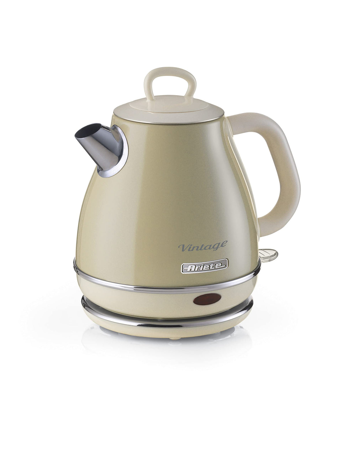 Ariete Vintage 2868 Kettle with Cordless Base 360° Automatic Shut-Off, Capacity 1 L, Stainless Steel, 1600 W, Green