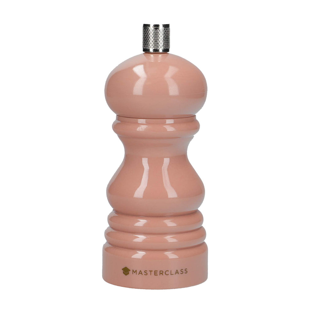 MasterClass 12 cm Pepper Mill or Salt Mill with Interchangeable Cap, Plastic, White