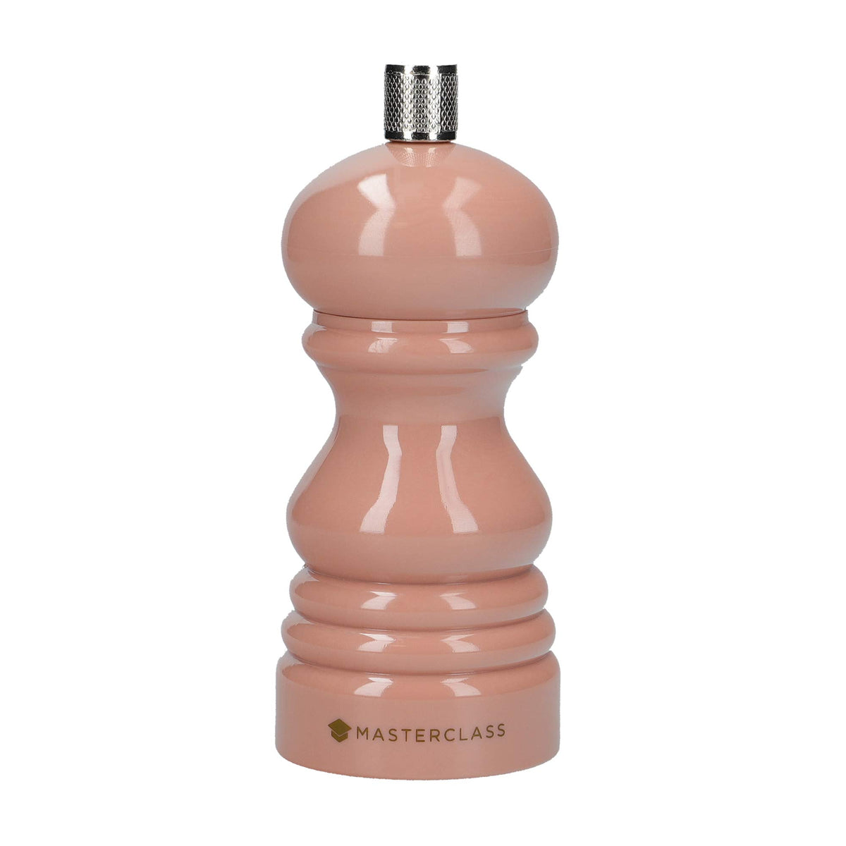 MasterClass 12 cm Pepper Mill or Salt Mill with Interchangeable Cap, Plastic, White