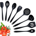 VINATO Set di Utensili da Cucina in Silicone, 12 Pezzi, Utensili Cucina, Senza BPA per Cottura, Adatto Lavastoviglie, Nero
