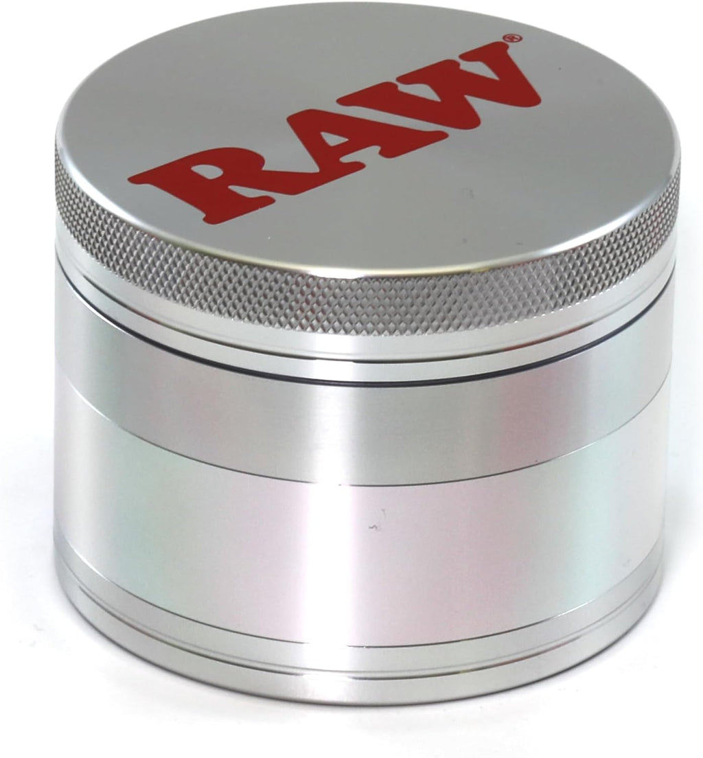 Raw 19330 Grinder-4 Pieces with Shovel, 56 mm, Aluminium