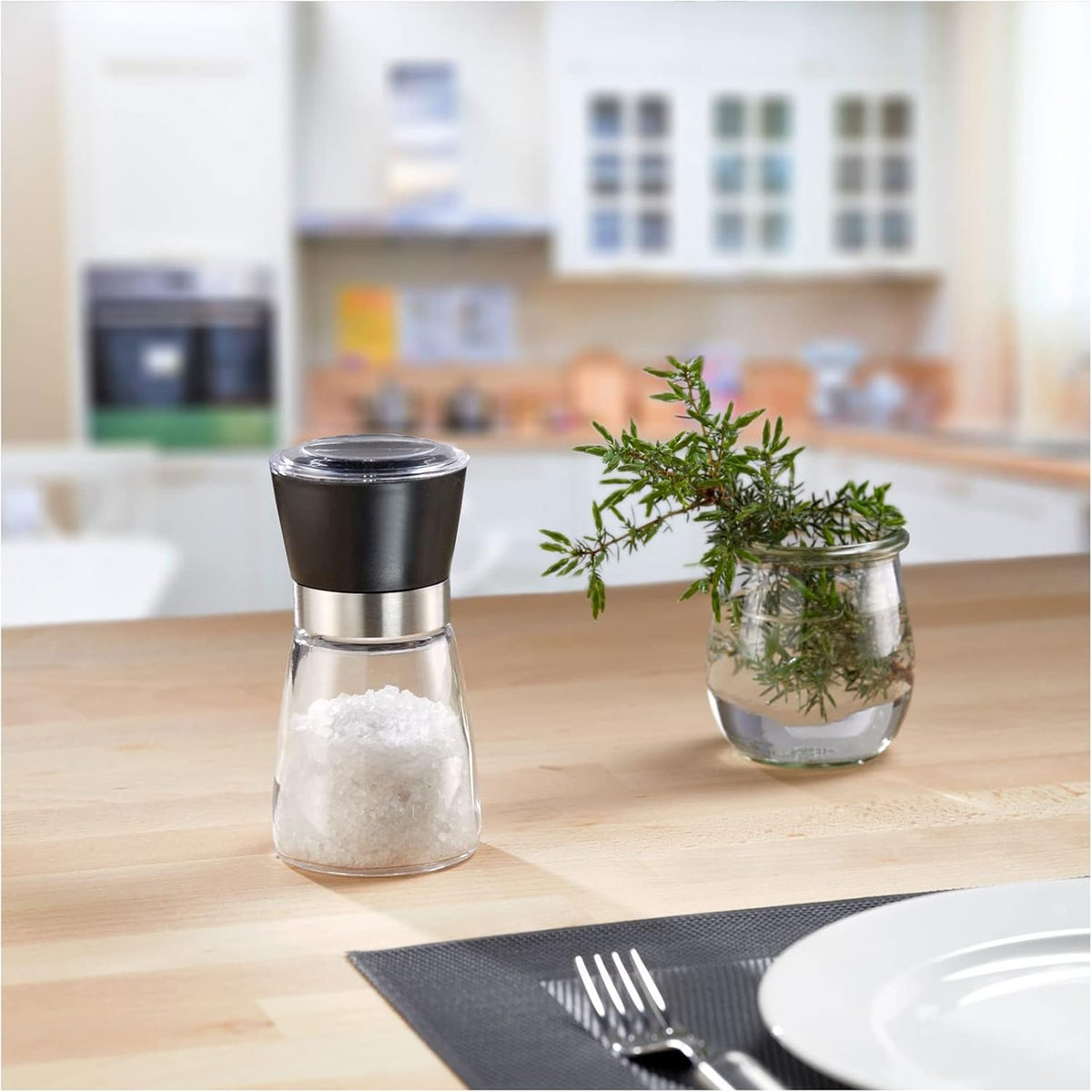 Westmark 63542260 Adjustable Ceramic Spice Grinder Glass/Plastic Black/Silver/Transparent