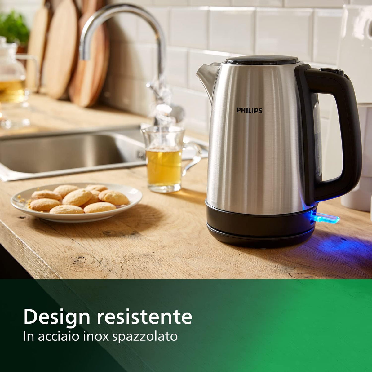Philips Daily Electric Kettle, 1.7 L, Quick Boil, Stainless Steel