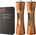 2 Pieces Pepper Mill, Salt and Pepper Mill, Manual Wooden Pepper